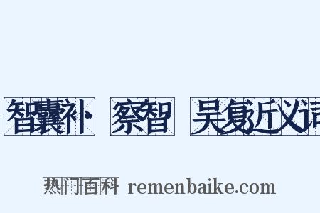 智囊补·察智·吴复近义词是什么意思的图片